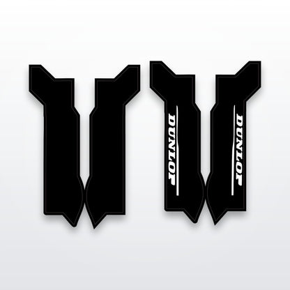 ERide Pro fork guard decals, cut-to-fit vinyl set on white studio background