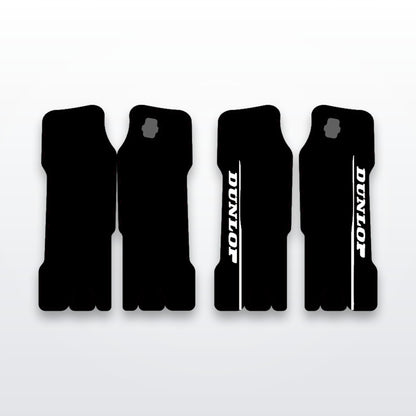 KKE fork guard decals for Surron LBX, cut-to-fit vinyl set on white studio background