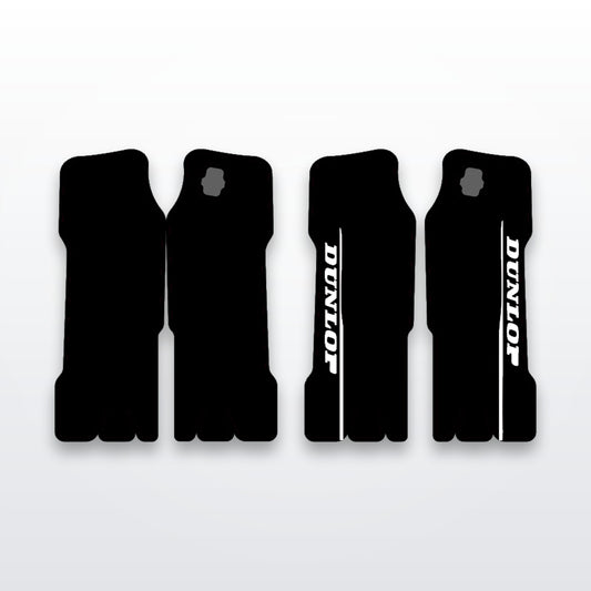 KKE fork guard decals for Surron LBX, cut-to-fit vinyl set on white studio background