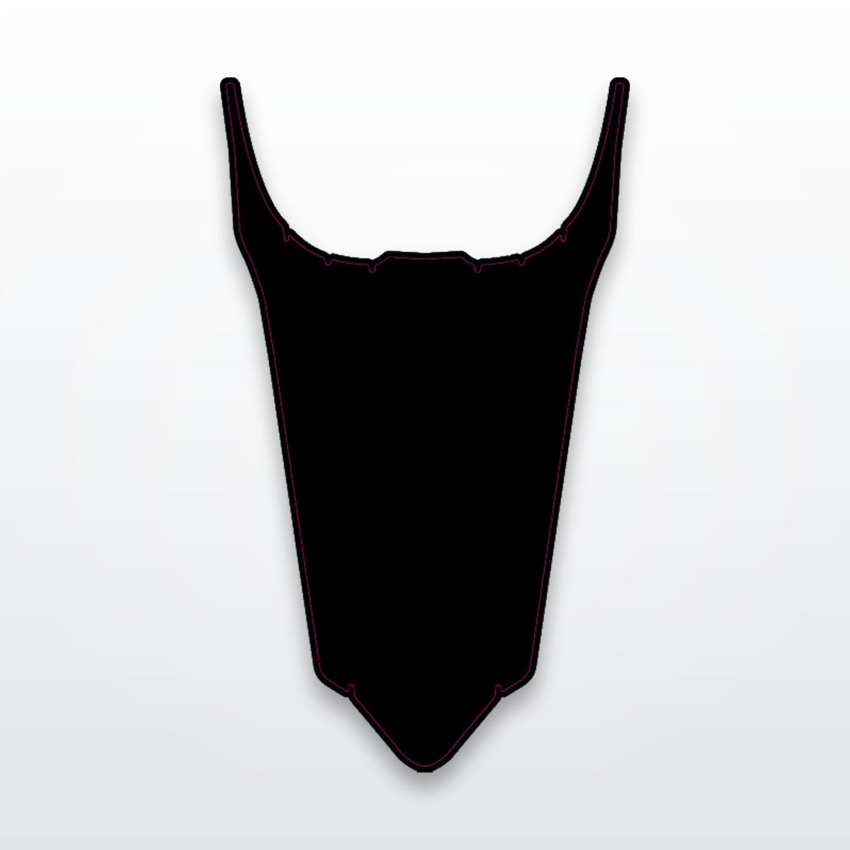 Sur-Ron long rear fender decal, cut-to-fit vinyl graphic on white studio background