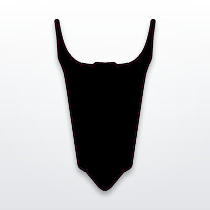 Sur-Ron long rear fender decal, cut-to-fit vinyl graphic on white studio background