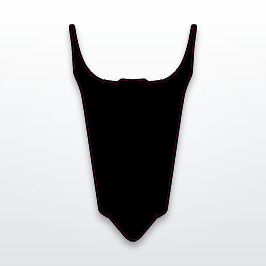 Sur-Ron long rear fender decal, cut-to-fit vinyl graphic on white studio background