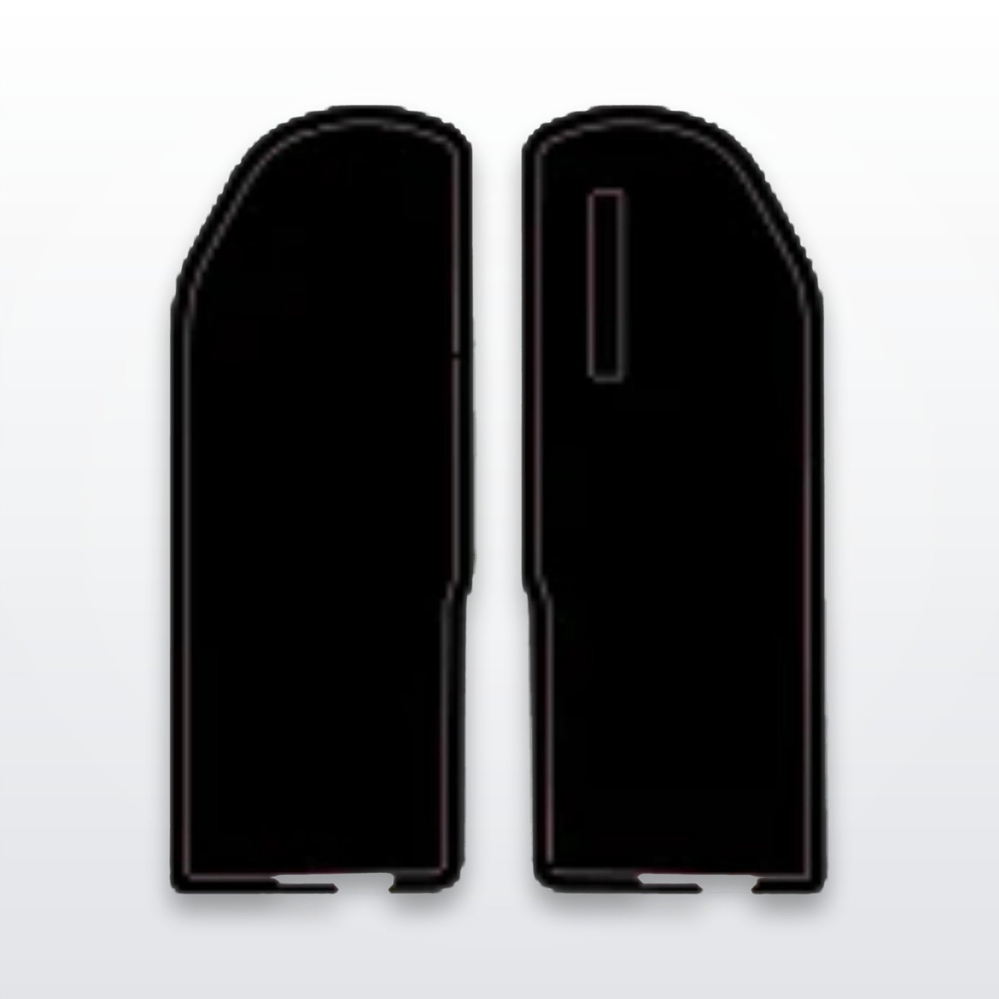 RTR fork guard decals, cut-to-fit vinyl set on white studio background