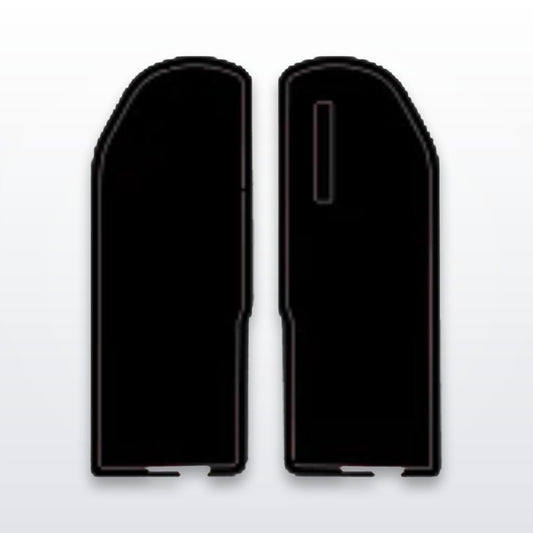 RTR fork guard decals, cut-to-fit vinyl set on white studio background