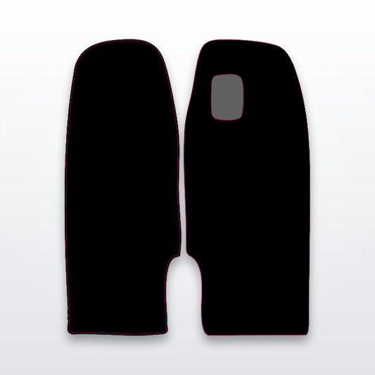 Yozma fork guard decals, cut-to-fit vinyl set on white studio background
