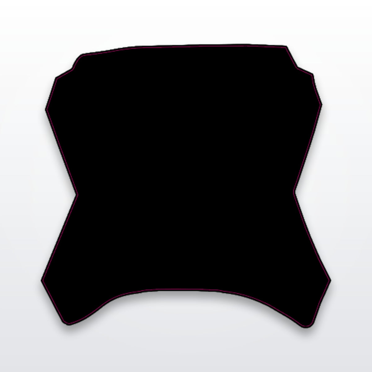 Yozma front plate decal, cut-to-fit vinyl graphic on white studio background