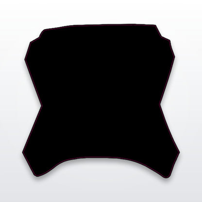Yozma front plate decal, cut-to-fit vinyl graphic on white studio background